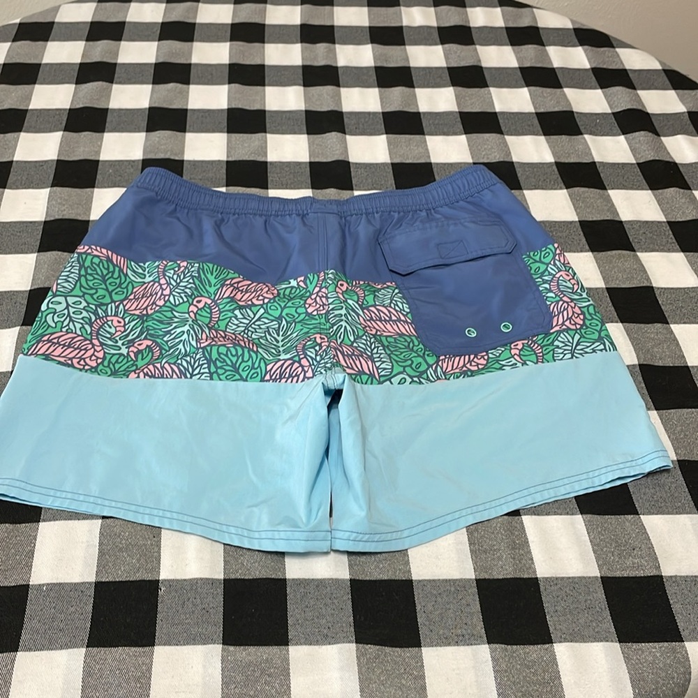 Vineyard Vines Lined Swim Trunks Large Swimsuit Pockets Drawstring Elastic Waist - Picture 9 of 10